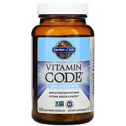 Мультивітаміни 50+ для чоловіків Garden of Life Vitamin Code 120 капсул (GOL11369)