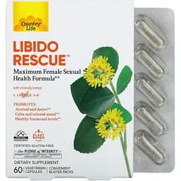 Харчова добавка для жінок Country Life Libido Rescue 60 капсул