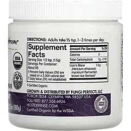 Їжовик гребінчастий Fungi Perfecti Lion's Mane Mushroom Mycelium Powder Memory & Nerve Support 100 г - мініатюра 2