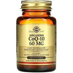 Коензим Q-10 Solgar Megasorb CoQ-10, 60 мг 120 капсул