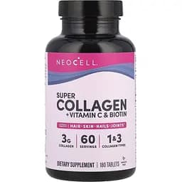 Колаген Neocell Super Collagen із вітаміном C та біотином 180 таблеток