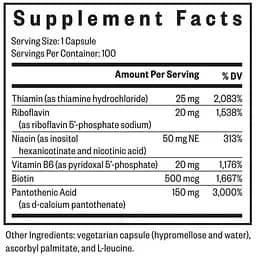 B-комплекс без фолієвої кислоти та B12 Seeking Health B-Minus 100 вегетаріанських капсул - мініатюра 3