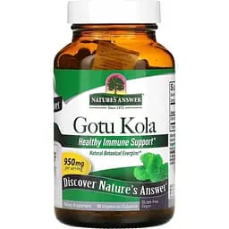 Готу кола Nature's Answer Gotu Kola 950 мг 90 вегетарианских капсул