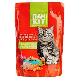 Вологий корм Пан Кот з соковитим кроликом в соусі, 100 г