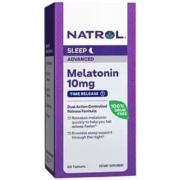 Натуральна добавка Natrol Melatonin 10mg Advanced Sleep 60 таблеток
