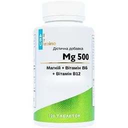 Магній 500 All be Ukraine Mg+B6+B12 120 таблеток (ABU-01038)