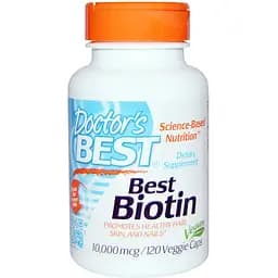 Вітамін В7 Doctor's Best Біотин 10000мкг 120 вегетаріанських капсул