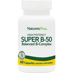 Супер В-Комплекс Nature's Plus B-50 60 вегетаріанських капсул