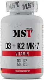 Вітаміни та мінерали MST Vitamin D3 + K2 MK7, 60 капсул