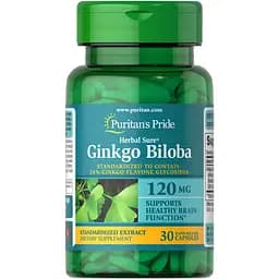 Натуральна добавка Puritan's Pride Ginkgo Biloba 120 mg 30 капсул