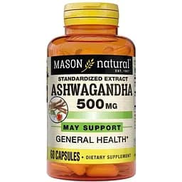 Натуральная добавка Mason Natural Ashwagandha 500 mg, 60 капсул