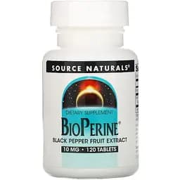 Натуральная добавка Source Naturals Биоперин 10 мг 120 таблеток