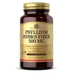 Натуральная добавка Solgar Psyllium Husks Fiber 500 mg, 200 вегакапсул