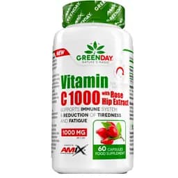 Amix GreenDay ProVegan Вітамін C 1000 мг з шипшиною, 60 веганських капсул