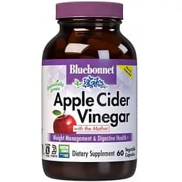 Яблочный уксус Bluebonnet Nutrition Apple cider vinegar 60 вегетарианских капсул