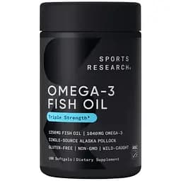 Риб’ячий жир Sports Research Omega-3 Fish Oil Alaska 1250 мг 180 капсул