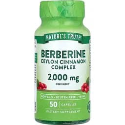 Берберин с цейлонской корицей Nature's Truth Berberine Ceylon Cinnamon Complex 2000 мг 50 капсул
