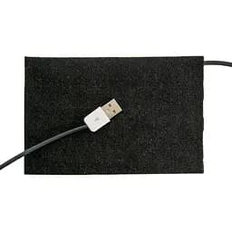 Електрична грілка 15×10 см, войлочна, чорна, живлення від USB 7W