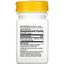 Вітамін А Nature's Way Vitamin A 3000 мкг 100 желатинових капсул - мініатюра 2