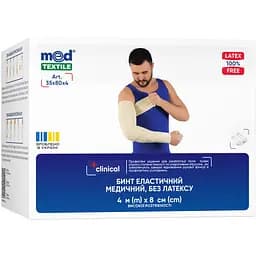 
Бинт еластичний MedTextile високої розтяжності без латексу 4 м x 8 см
