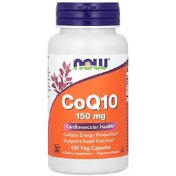 Коензим Now Foods CoQ10, 150 мг 100 веган капсул (NOW-03218)
