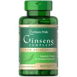 Натуральна добавка Puritan's Pride Ginseng Complex with Royal Jelly 100 капсул