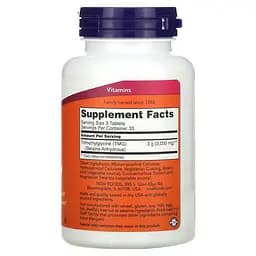 Натуральна добавка NOW TMG 1000 mg, 100 таблеток - мініатюра 2