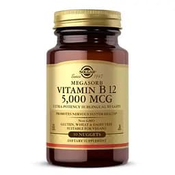 Вітаміни та мінерали Solgar Vitamin B12 5000 mcg Megasorb, 30 таблеток - мініатюра 1