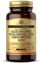 Препарат для суглобів і зв'язок Solgar Glucosamine Hyaluronic Acid Chondroitin MSM, 120 таблеток