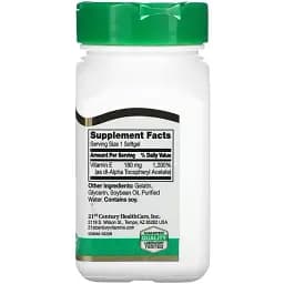 Вітамін E 21st Century 180 mg (400IU) 110 softgels - мініатюра 2