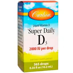 Рідкий вітамін Д3 Carlson Vitamin D3 2000 МО краплі 10.3 мл
