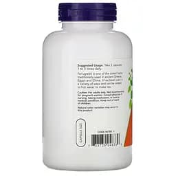 Натуральна добавка NOW Fenugreek 500 mg, 250 капсул - мініатюра 3