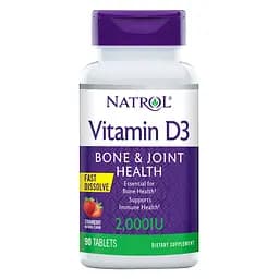 Вітаміни та мінерали Natrol Vitamin D3 2000 IU Fast Dissolve 90 таблеток
