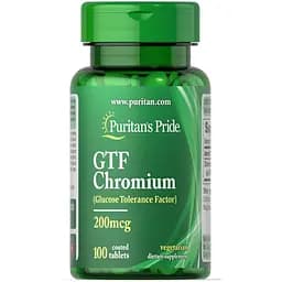Вітаміни та мінерали Puritan's Pride GTF Chromium 200 мкг 100 таблеток