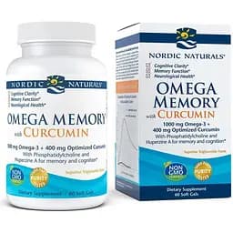 Жирные кислоты Nordic Naturals Omega Memory with Curcumin 60 капсул