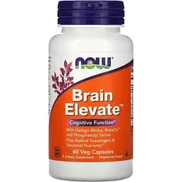 Натуральна добавка Now Brain Elevate 60 вегакапсул
