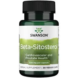 Бета-ситостерол Swanson Beta-Sitosterol 320 мг 30 веганських капсул - мініатюра 1