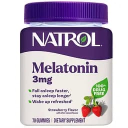 Мелатонін Natrol Melatonin 3 мг 70 жувальних цукерок