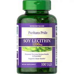 Лецитин Puritans Pride Soy Lecithin 1200 мг 100 капсул