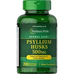 Натуральна добавка Puritans Pride Psyllium Husks 500 мг 200 капсул