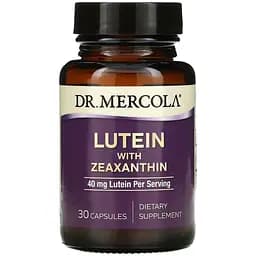 Лютеин с зеаксантином Dr. Mercola Lutein with Zeaxanthin, 30 капсул для поддержания глаз