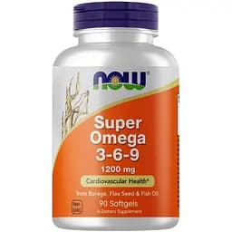 Жирные кислоты Now Super Omega 3-6-9 1200 мг 90 капсул