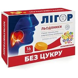 Леденцы Лигор для горла без сахара 16 шт.