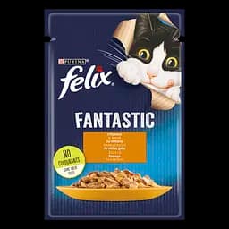 Вологий корм для котів Felix Fantastic, шматочки в желе, з куркою, 85 г