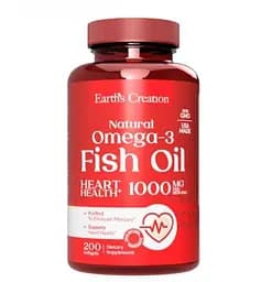 Омега-3 Earths Creation Omega 3-1000 mg Cholesterol Free 200 софт гель (1091-817 504)