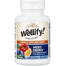 Мультивітаміни та мультимінерали для чоловіків 21st Century Wellify Men's Energy 65 таблеток