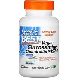 Препарат для суглобів і зв'язок Doctor's Best Vegan Glucosamine Chondroitin MSM 120 вегакапсул