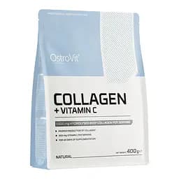 Препарат для суглобів і зв'язок OstroVit Collagen + Vitamin C Без смаку 400 г