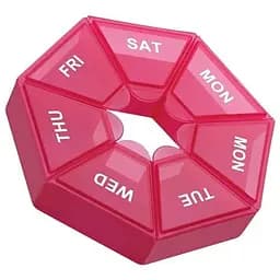 Таблетниця Semi 7Days Mini Pill Box Red 8.3x8.3x2.5 см