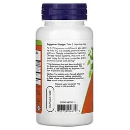 Натуральна добавка NOW Fo-Ti 560 mg, 100 вегакапсул - мініатюра 3